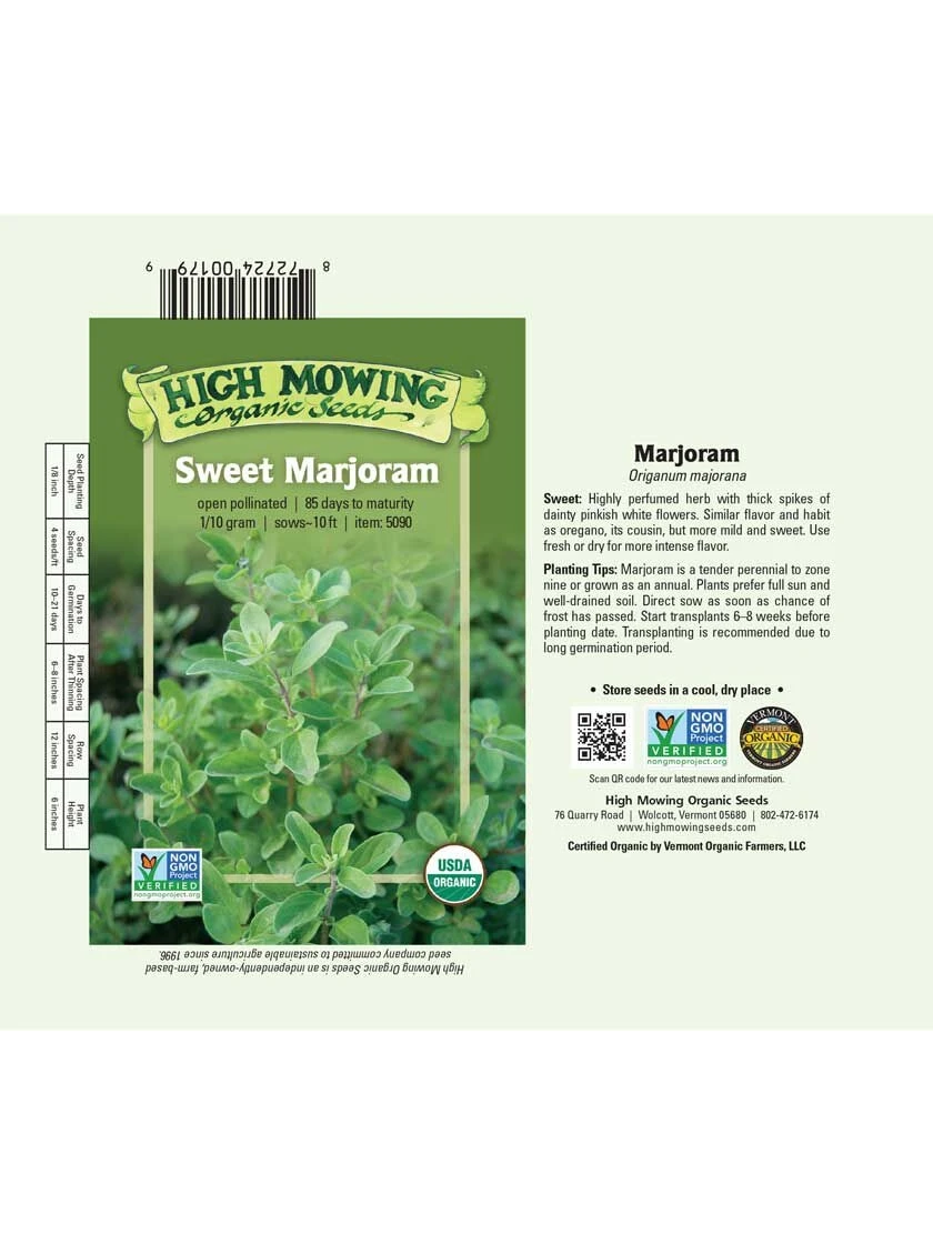 Sweet Marjoram Organic Seeds - Image 2