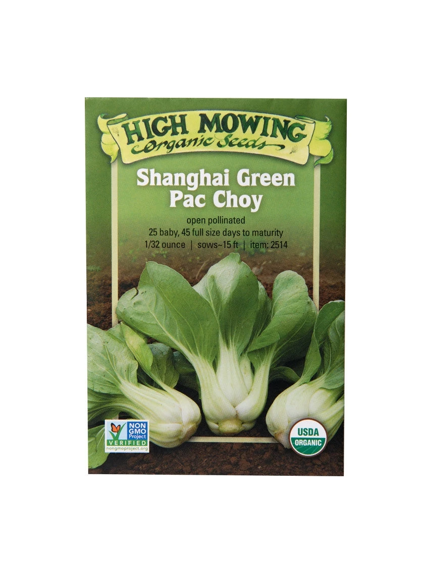 Shanghai Green Pac Choy Organic Seeds