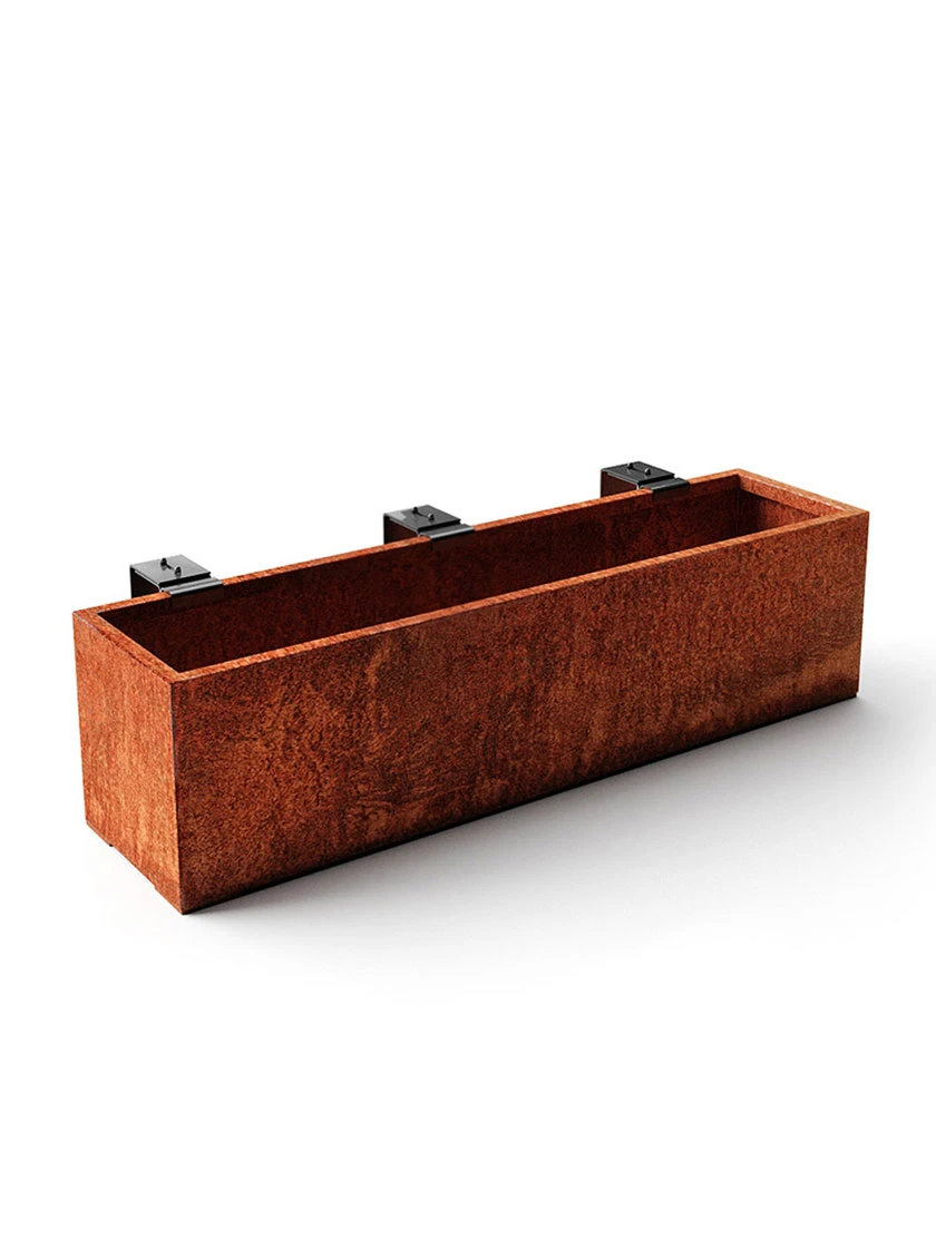 Veradek Metallic Series Corten Steel Railing Planters - Image 5